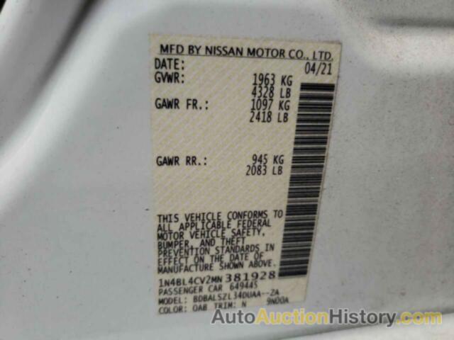 NISSAN ALTIMA SR, 1N4BL4CV2MN381928