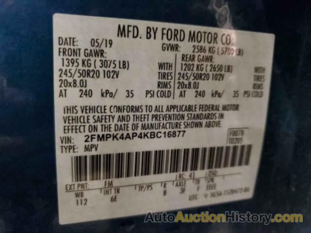 FORD EDGE ST, 2FMPK4AP4KBC16877