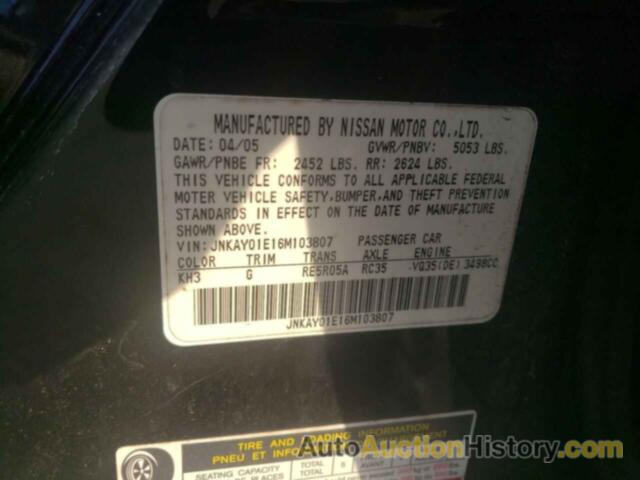 INFINITI M35 BASE, JNKAY01E16M103807