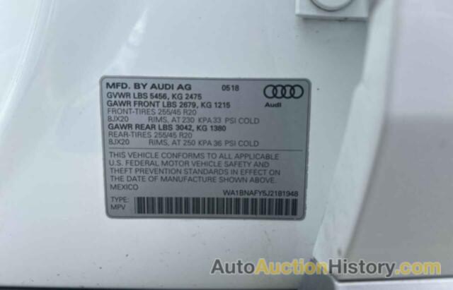 AUDI Q5 PREMIUM PLUS, WA1BNAFY5J2181948