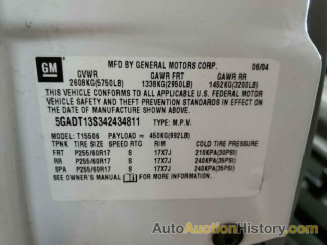 BUICK RAINIER CXL, 5GADT13S342434811