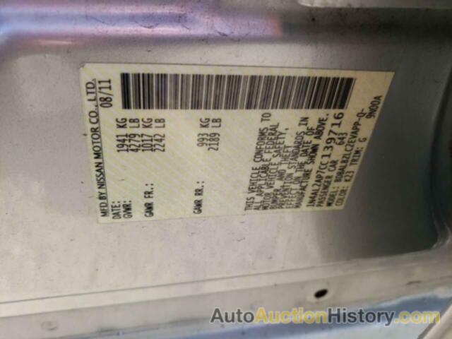 NISSAN ALTIMA BASE, 1N4AL2AP7CC139716