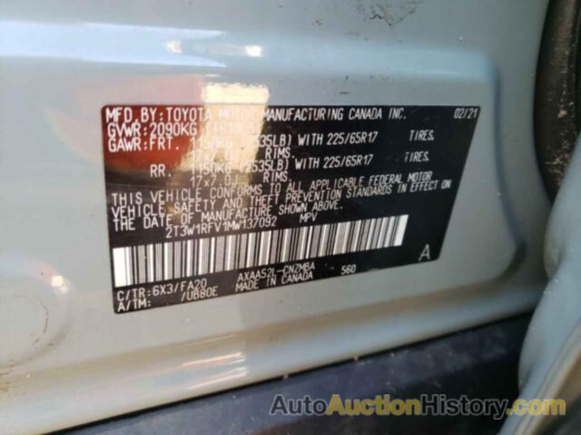 TOYOTA RAV4 XLE, 2T3W1RFV1MW137092