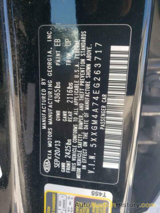 KIA OPTIMA LX, 5XXGM4A74EG263717