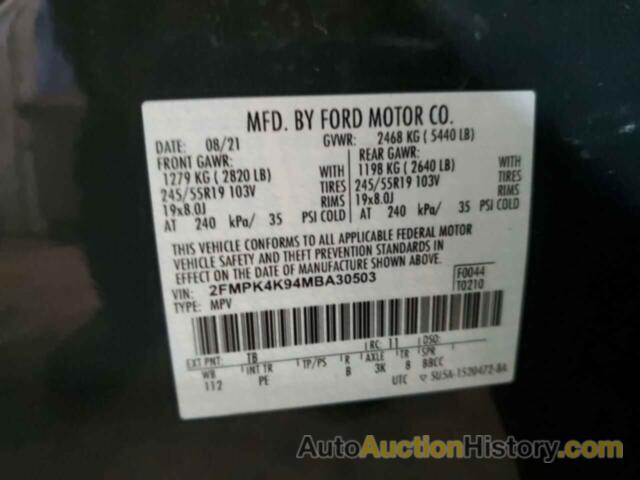 FORD EDGE TITANIUM, 2FMPK4K94MBA30503