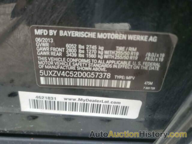 BMW X5 XDRIVE35I, 5UXZV4C52D0G57378