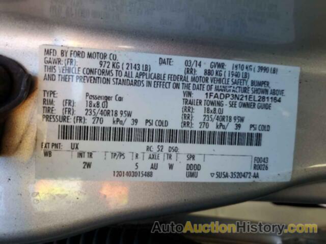 FORD FOCUS TITANIUM, 1FADP3N21EL281164