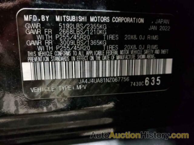 MITSUBISHI OUTLANDER SE, JA4J4UA81NZ067756