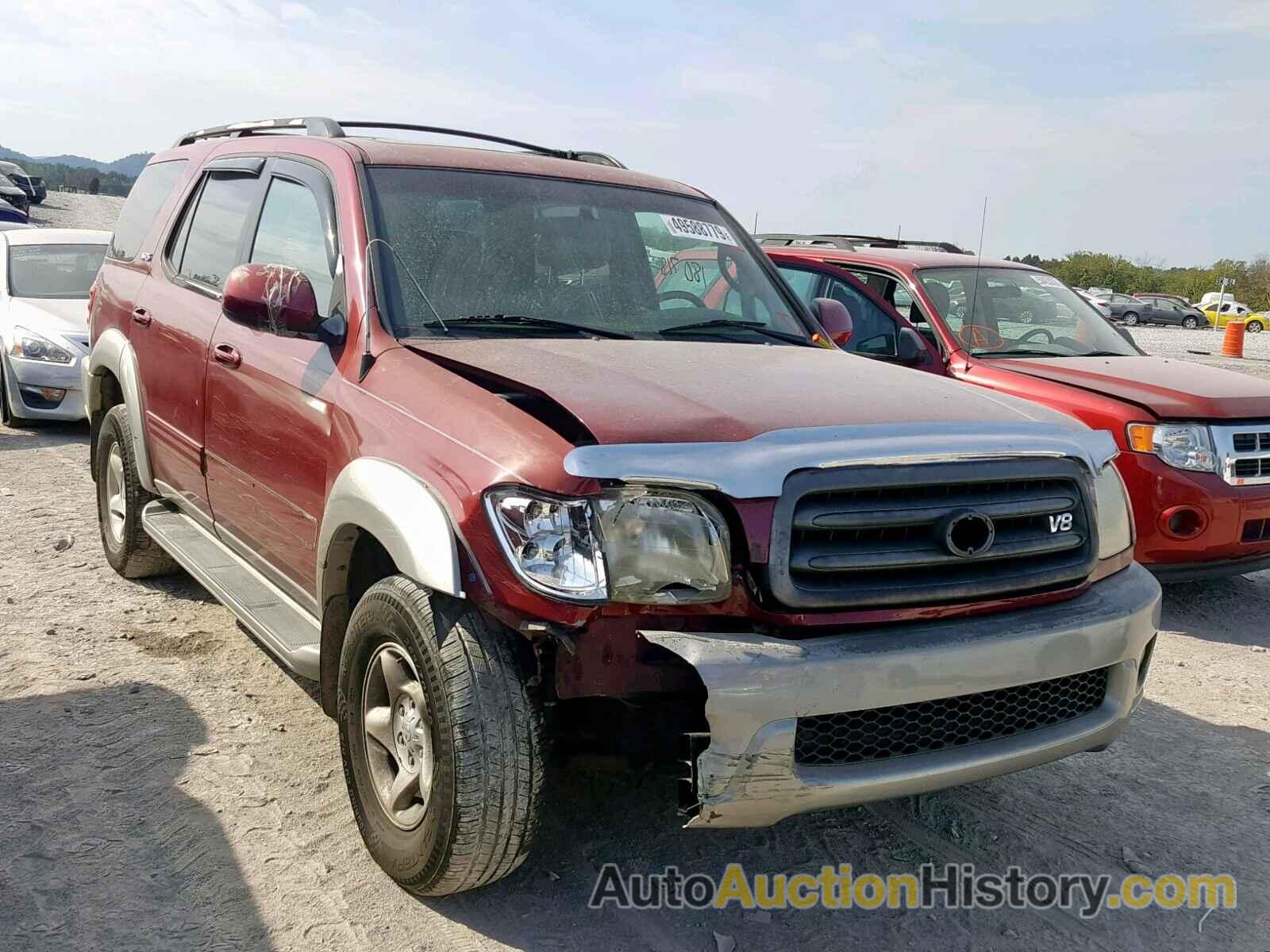 2002 TOYOTA SEQUOIA SR SR5, 5TDBT44A22S072635