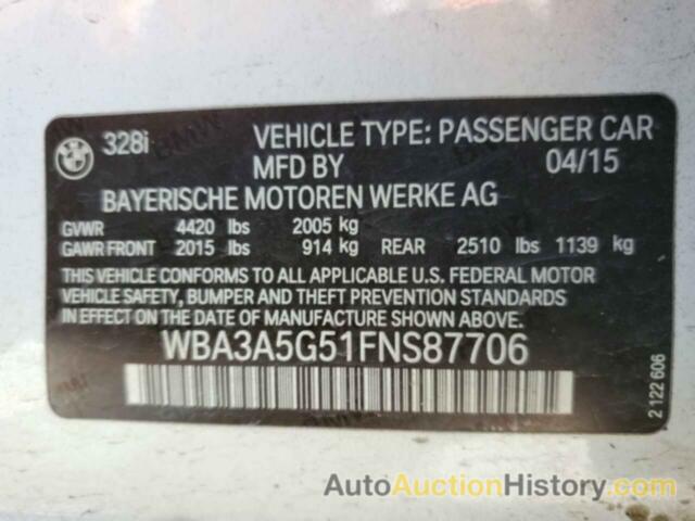 BMW 3 SERIES I, WBA3A5G51FNS87706