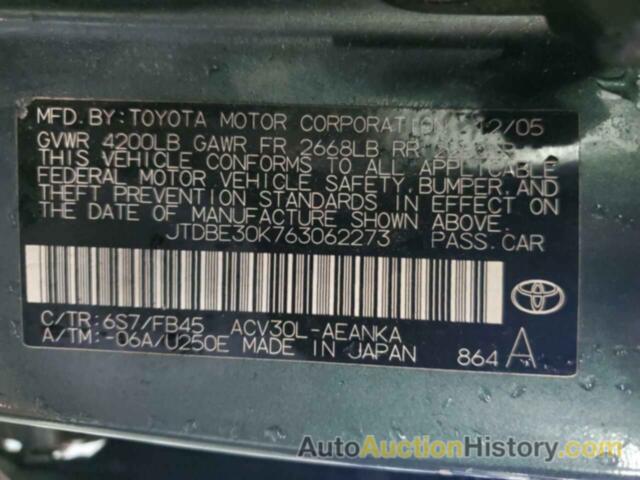 TOYOTA CAMRY LE, JTDBE30K763062273