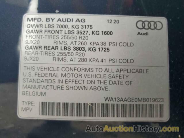 AUDI E-TRON SPORTBACK PRESTIGE, WA13AAGE0MB019623