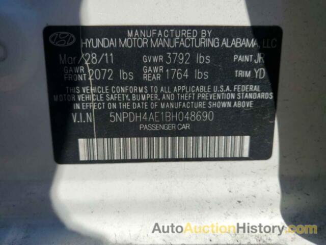 HYUNDAI ELANTRA GLS, 5NPDH4AE1BH048690