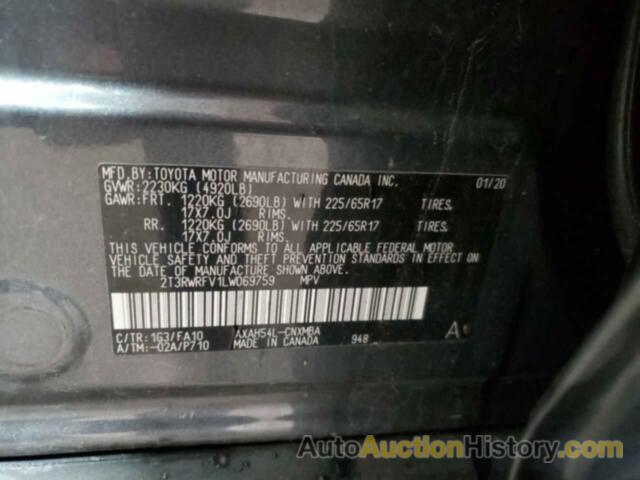 TOYOTA RAV4 XLE, 2T3RWRFV1LW069759