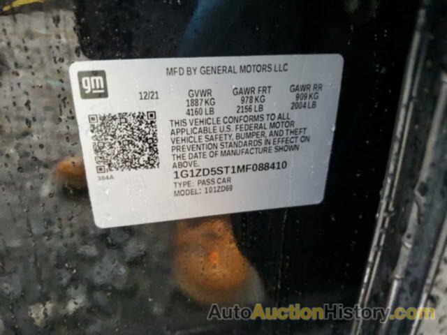 CHEVROLET MALIBU LT, 1G1ZD5ST1MF088410