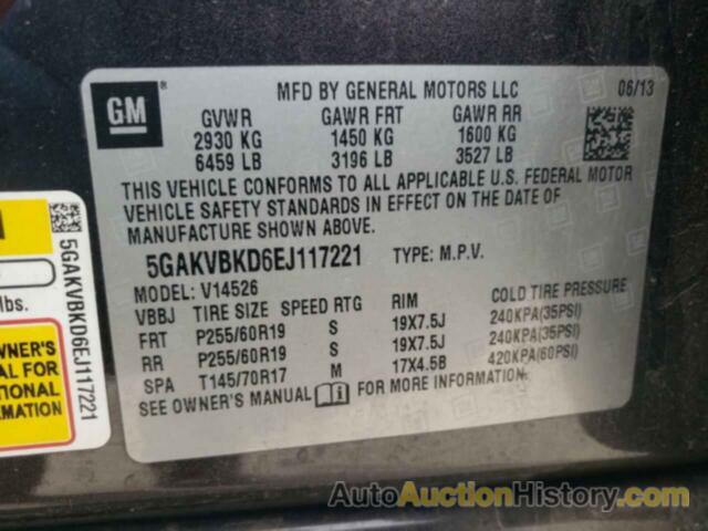 BUICK ENCLAVE, 5GAKVBKD6EJ117221