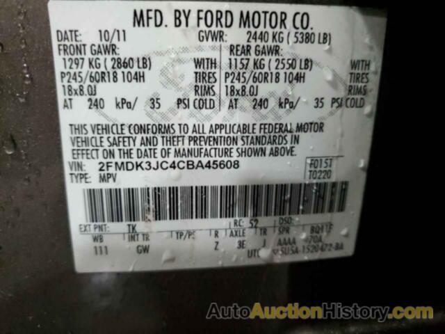 FORD EDGE SEL, 2FMDK3JC4CBA45608