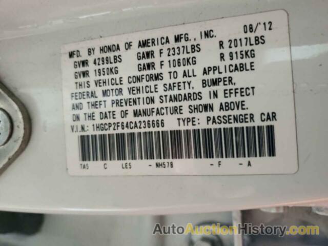 HONDA ACCORD SE, 1HGCP2F64CA236666