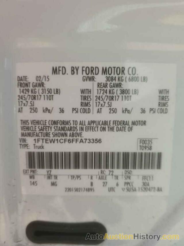 FORD F-150 SUPERCREW, 1FTEW1CF6FFA73356