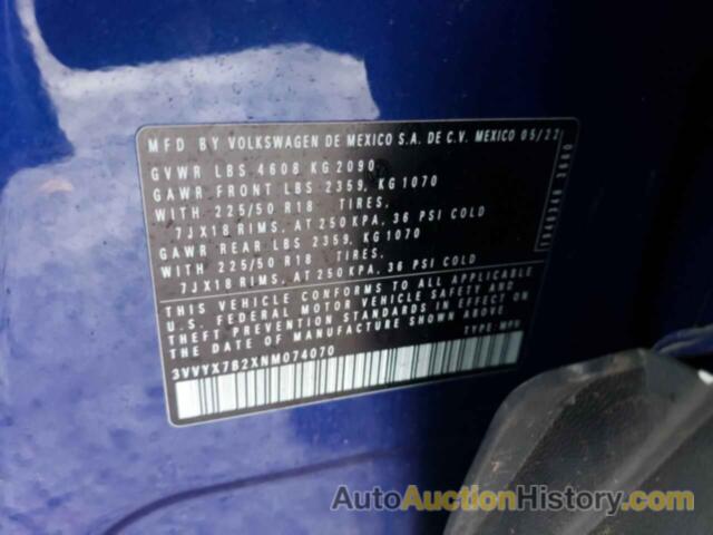 VOLKSWAGEN TAOS SE SE, 3VVYX7B2XNM074070