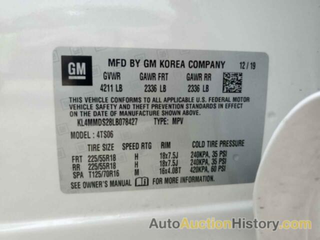 BUICK ENCORE SELECT, KL4MMDS28LB078427