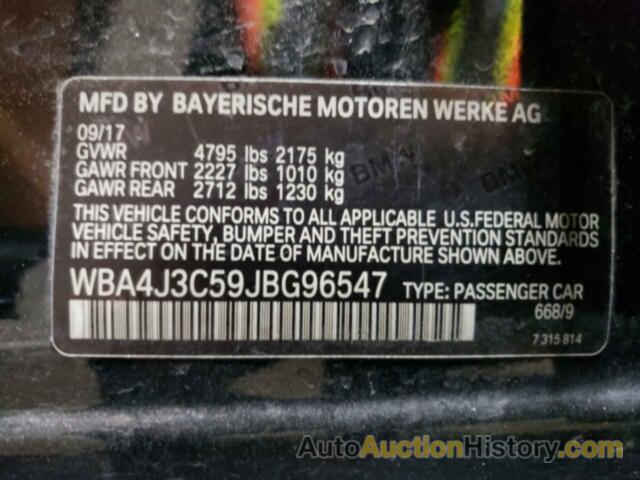 BMW 4 SERIES GRAN COUPE, WBA4J3C59JBG96547