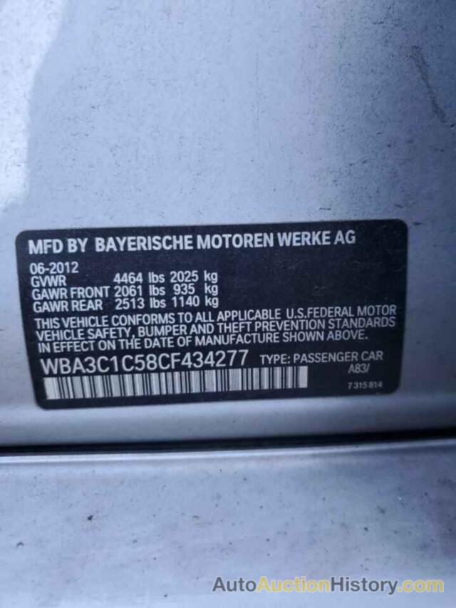BMW 3 SERIES I SULEV, WBA3C1C58CF434277