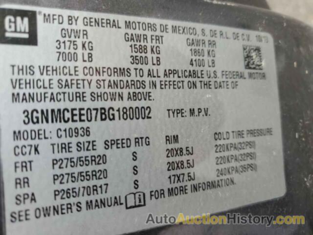 CHEVROLET AVALANCHE LS, 3GNMCEE07BG180002