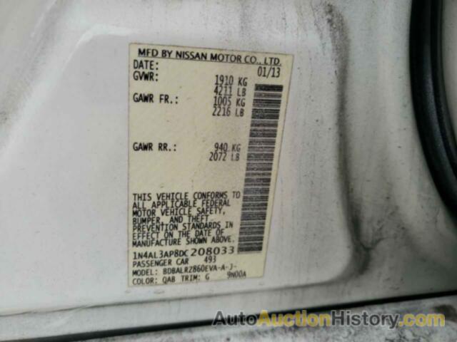 NISSAN ALTIMA 2.5, 1N4AL3AP8DC208033