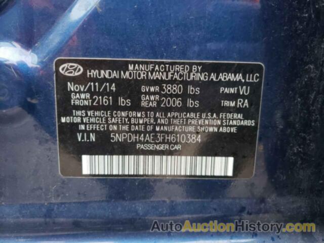 HYUNDAI ELANTRA SE, 5NPDH4AE3FH610384