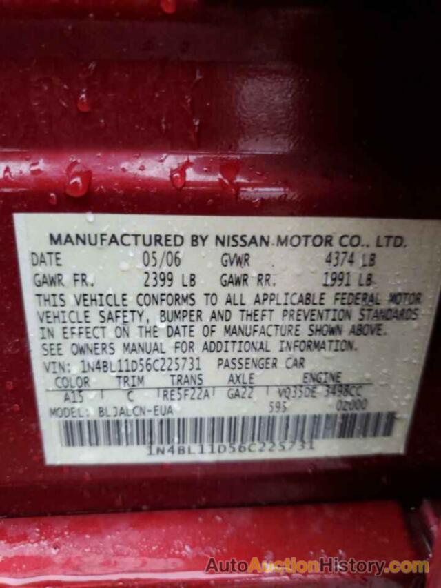 NISSAN ALTIMA SE, 1N4BL11D56C225731