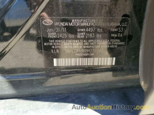 HYUNDAI SONATA SE, 5NPEC4AB6BH237747