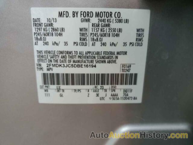 FORD EDGE SEL, 2FMDK3JC5DBE16194