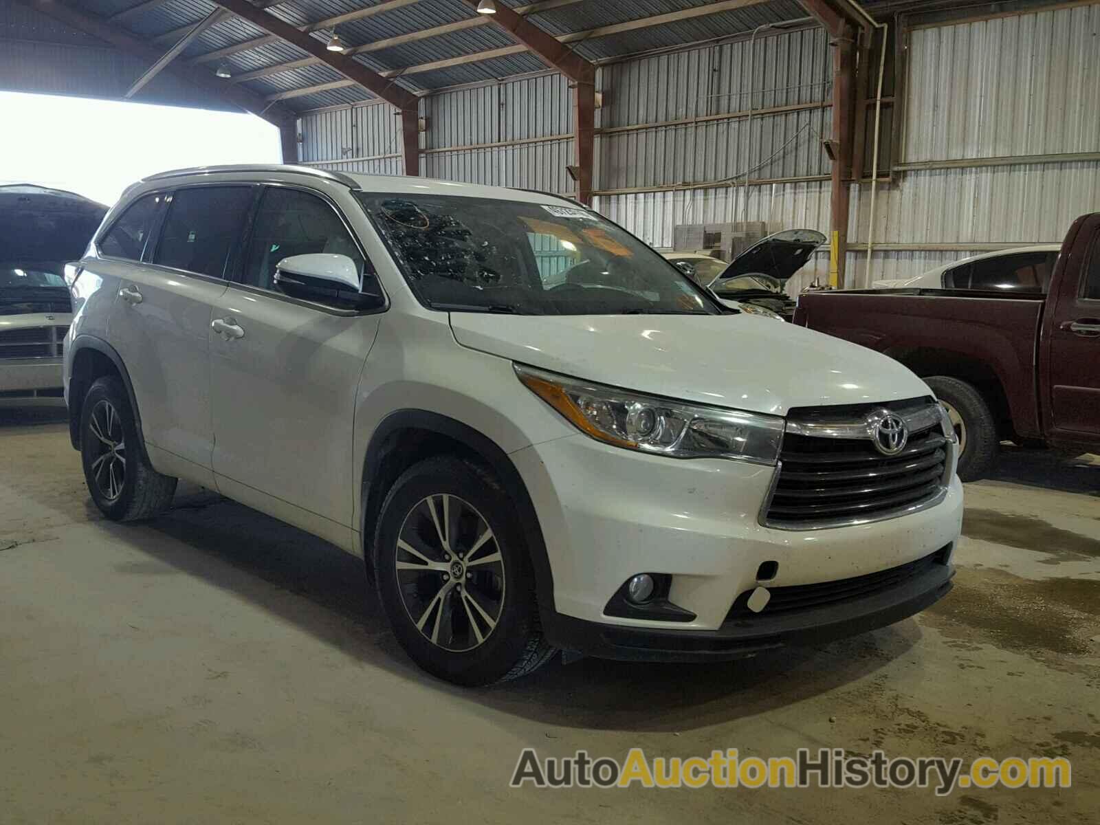 2016 TOYOTA HIGHLANDER XLE, 5TDKKRFH1GS153868