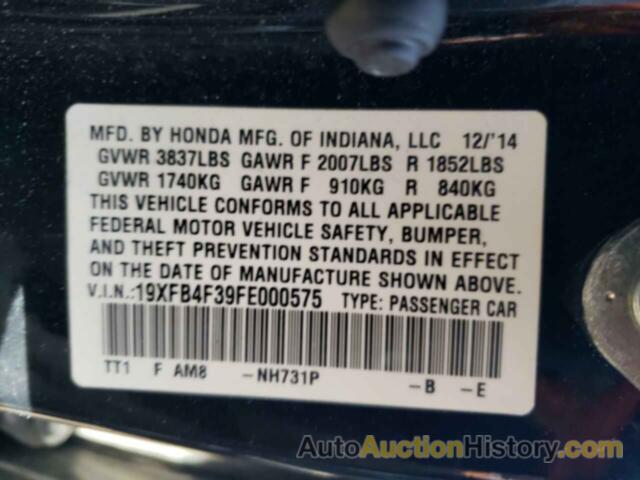 HONDA CIVIC HYBRID L, 19XFB4F39FE000575