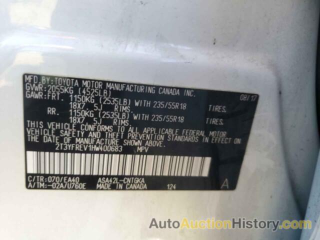 TOYOTA RAV4 LIMITED, 2T3YFREV1HW400683