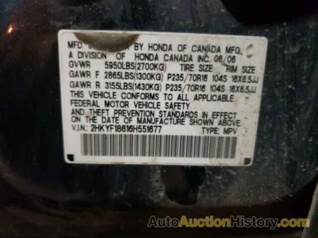 HONDA PILOT EX, 2HKYF18616H551677