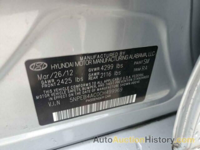 HYUNDAI SONATA GLS, 5NPEB4AC0CH499969