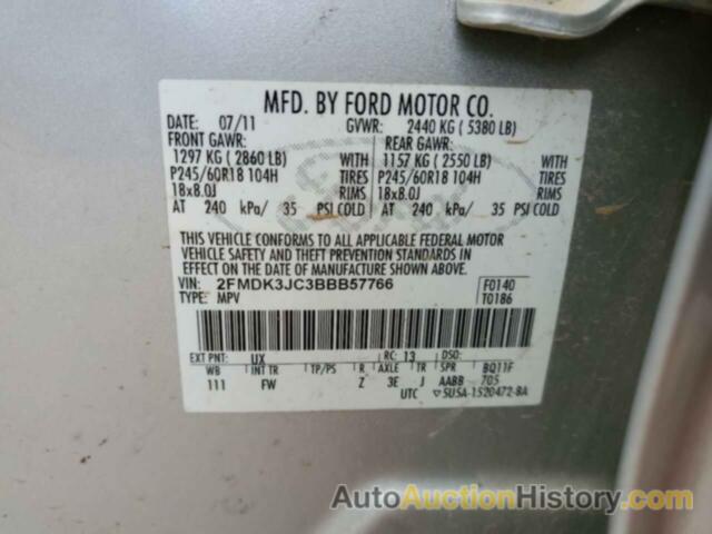 FORD EDGE SEL, 2FMDK3JC3BBB57766