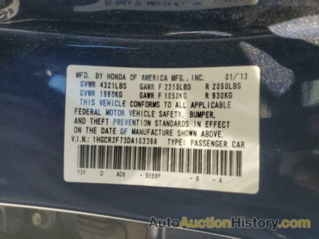 HONDA ACCORD EX, 1HGCR2F73DA103398