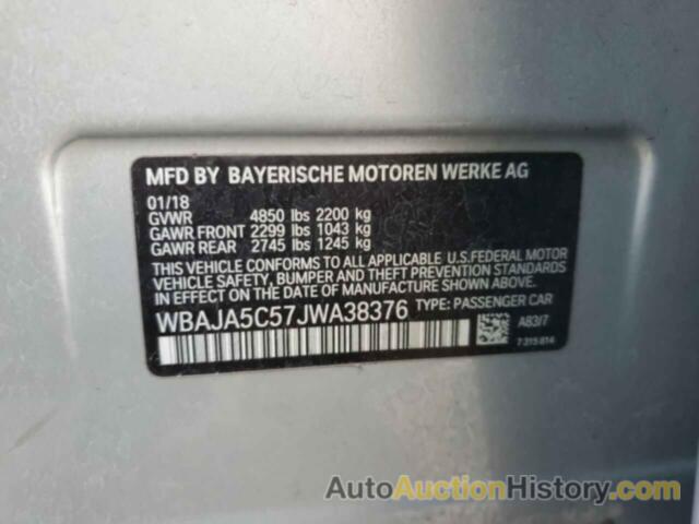 BMW 5 SERIES I, WBAJA5C57JWA38376