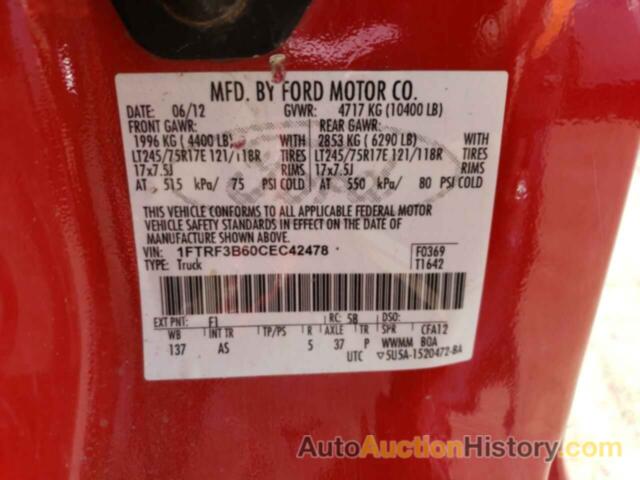 FORD F350 SUPER DUTY, 1FTRF3B60CEC42478