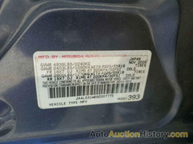 MITSUBISHI OUTLANDER SE, JA4LS31W69Z007775