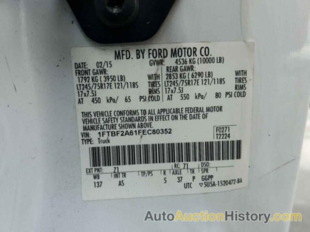 FORD F250 SUPER DUTY, 1FTBF2A61FEC80352