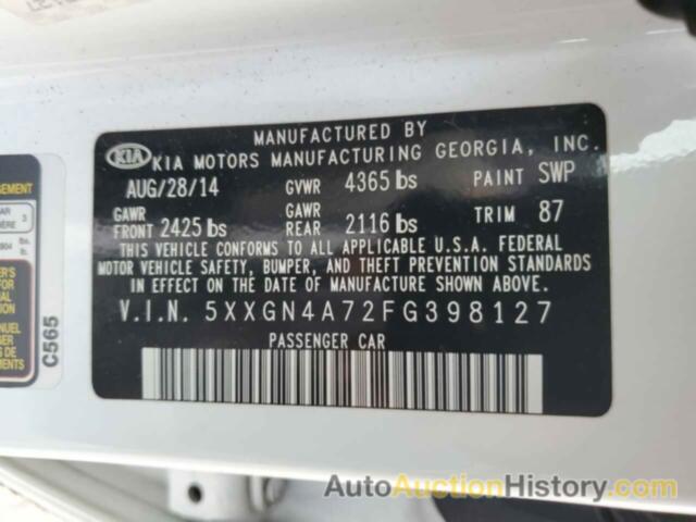 KIA OPTIMA EX, 5XXGN4A72FG398127