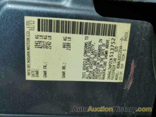 NISSAN ALTIMA BASE, 1N4AL2AP2CN513752