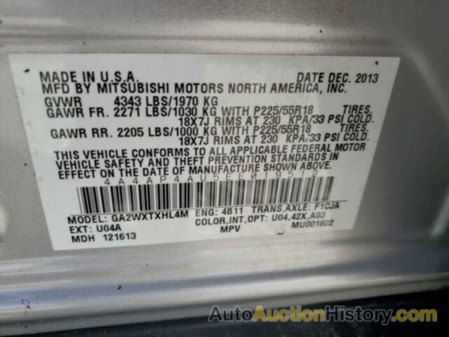 MITSUBISHI OUTLANDER SE, 4A4AP4AU5EE019512