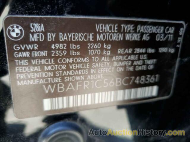 BMW 5 SERIES I, WBAFR1C56BC748361