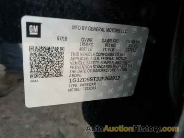 CHEVROLET MALIBU LT, 1G1ZD5ST3JF262912