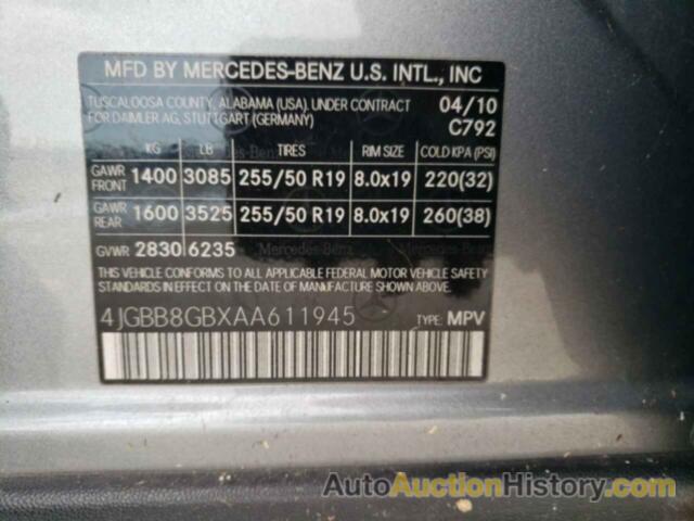 MERCEDES-BENZ M-CLASS 350 4MATIC, 4JGBB8GBXAA611945